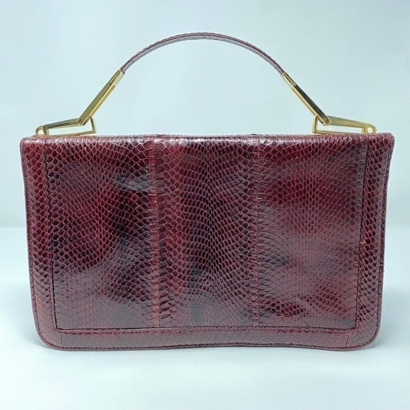 VINTAGE Genuine Snakeskin Bag Crossbody Tophandle - Picture 2 of 11